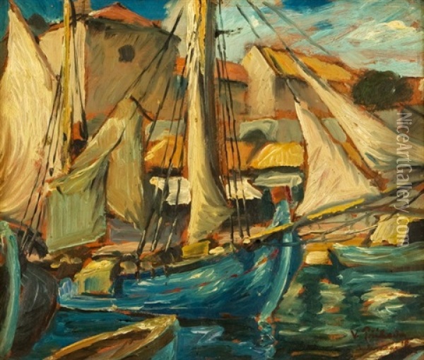Pristav V Dubrovniku Oil Painting - Vaclav Prihoda
