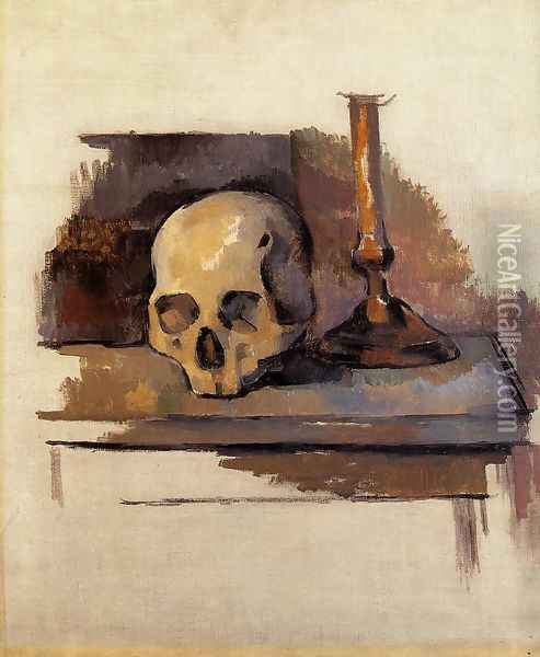 Skull Oil Painting - Paul Cezanne