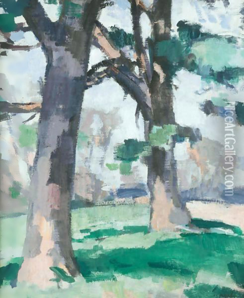 Trees At New Abbey Oil Painting - Samuel John Peploe