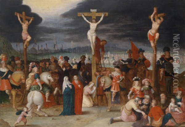 Kreuzigungsszene Oil Painting - Frans Francken III