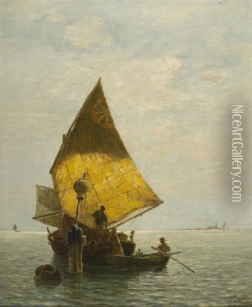 Venezianisches Fischerboot Oil Painting - Ludwig Dill