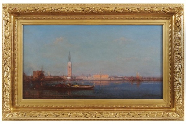Venice Lagoon Oil Painting - Henri Duvieux