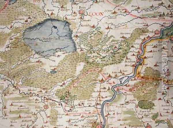 Map of Flanders at the time of the Thirty Years war 1618-48 Oil Painting - Arnold Florent van Langren