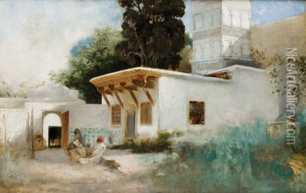 La Mosquee Sidi Abderrhaman, Alger Oil Painting - Eugene Pierre Francois Giraud