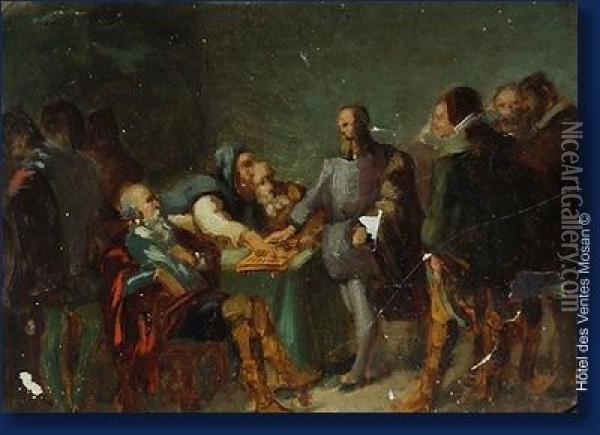 Scene Historique Oil Painting - Emile Delperee