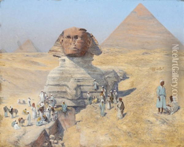 Cheops Pyramide Oil Painting - Leopold Alphons Mielich