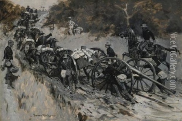 The Advance (guns Must Be Delivered) Oil Painting - Frederic Remington