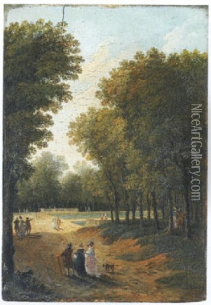 Vue Du Parc De Saint-cloud Oil Painting - Pierre Antoine Demachy