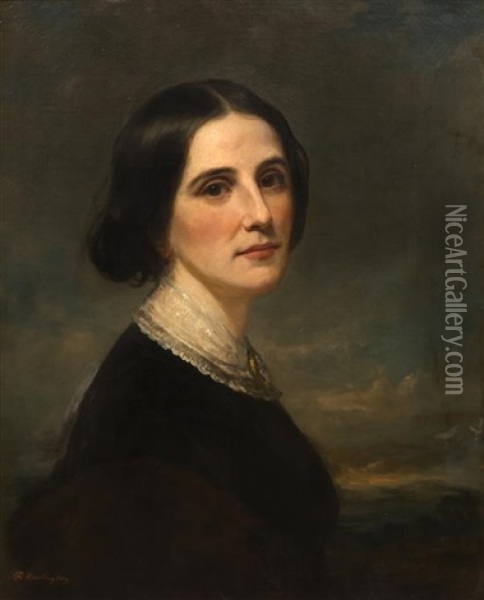 Portrait Of Mrs. Brownley Brown Oil Painting - Daniel Huntington