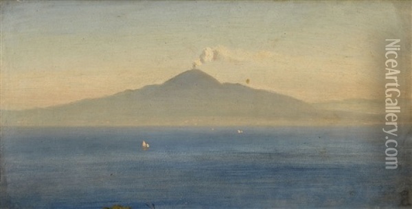View Of Mount Vesuvius Oil Painting - Oswald Achenbach