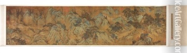 Landscape, Xishan Qiu Ji Tu Oil Painting -  Yan Wengui