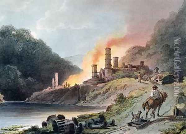 Iron Works Coalbrookdale Oil Painting - Loutherbourg, Philippe de