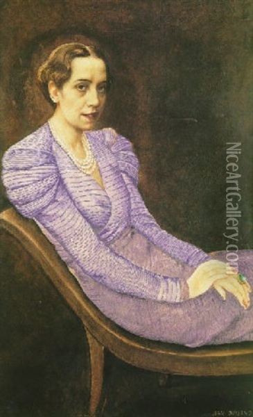 Elsa Schiaparelli Oil Painting - Jean Dunand