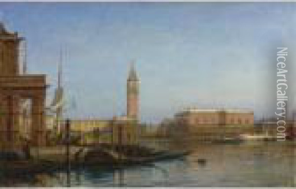 View Of Venice. Customs House Oil Painting - Aleksei Petrovich Bogolyubov