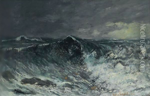 La Vague 5 Oil Painting - Gustave Courbet