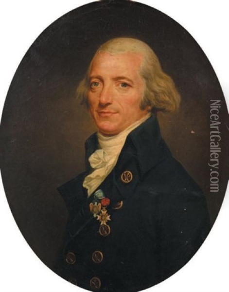 Portrait Du General Gaultier De Murnan Portant L'ordre Des Cincinati Oil Painting - Joseph Boze