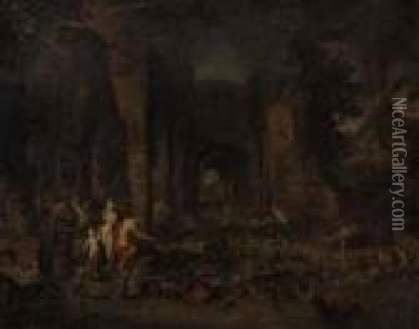 An Allegory Of Fire Oil Painting - Jan The Elder Brueghel