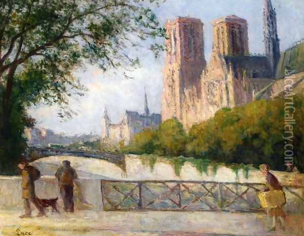 Notre Dame, Paris Oil Painting - Maximilien Luce