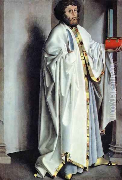 St Bartholomew c. 1435 Oil Painting - Konrad Witz
