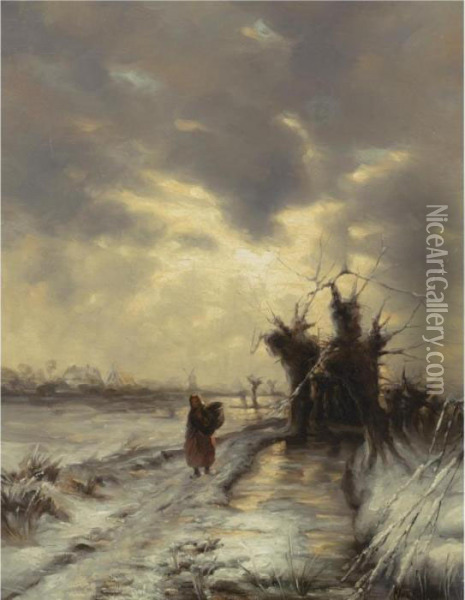 The Way Home Oil Painting - Iulii Iul'evich (Julius) Klever