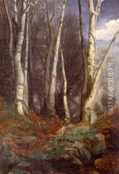 Autumn Landscape Oil Painting - Peter Moran