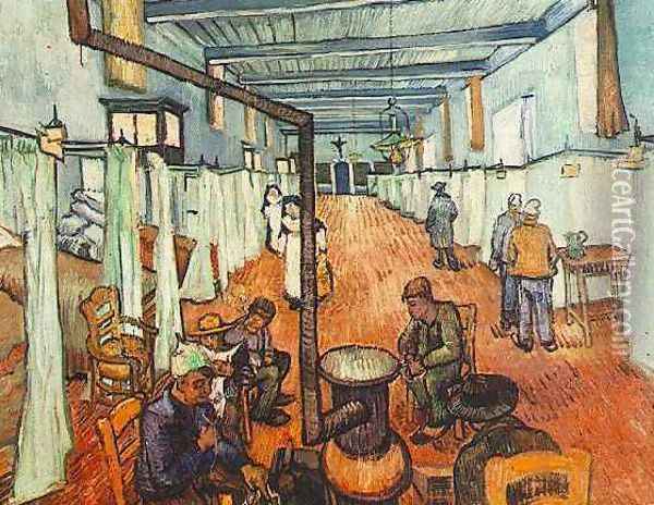 ward in the hospital in arles 1889 Oil Painting - Vincent Van Gogh