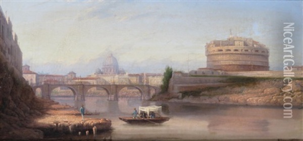 Castel St. Angelo, Rome Oil Painting - Girolamo Gianni