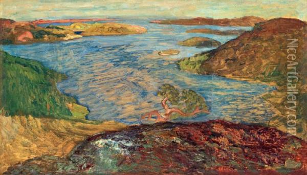 View From Ringkallen, Nordingra Oil Painting - Helmer Osslund