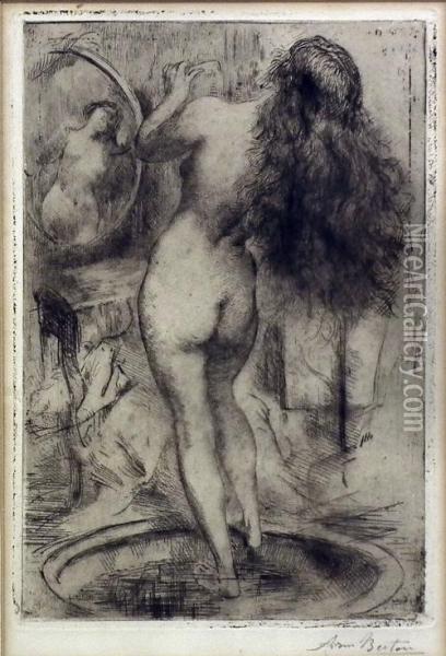Nude Woman Oil Painting - Armand Berton