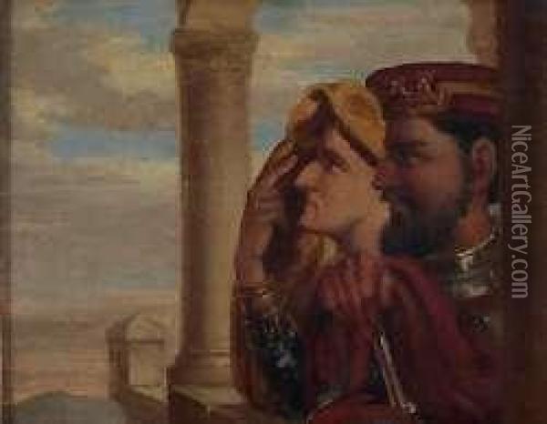 Sketch For A Fresco Of Macbeth And Lady Macbeth Oil Painting - David Scott