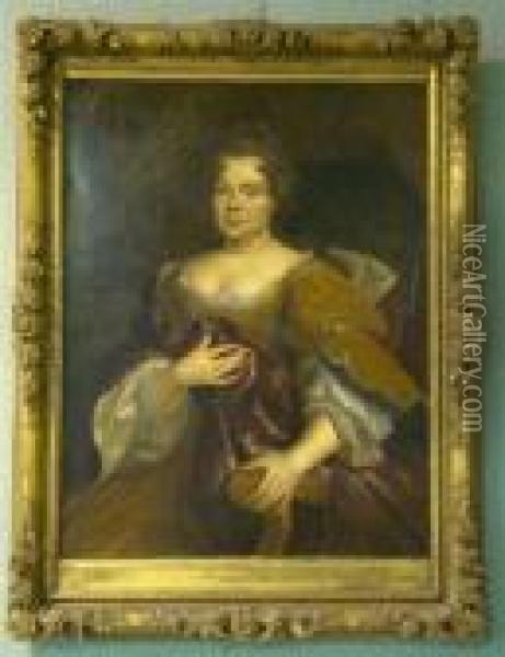 Portrait De Femme Oil Painting - Hyacinthe Rigaud