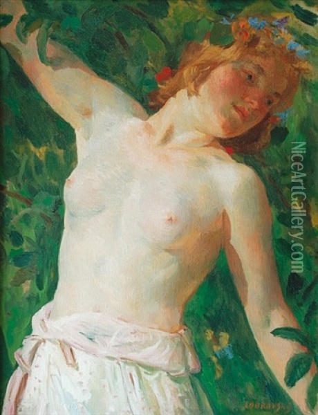 Woman Nude Oil Painting - Jakub Obrovsky