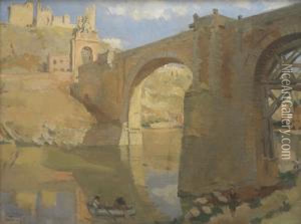 Puente De Alcantara, Toledo Oil Painting - Gonzalo Bilbao Martinez