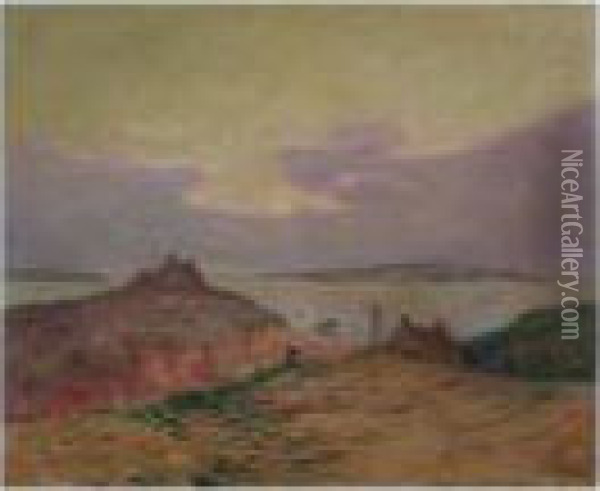 Crepuscule Dans Le Golfe Du Morbihan Oil Painting - Ferdinand Loyen Du Puigaudeau