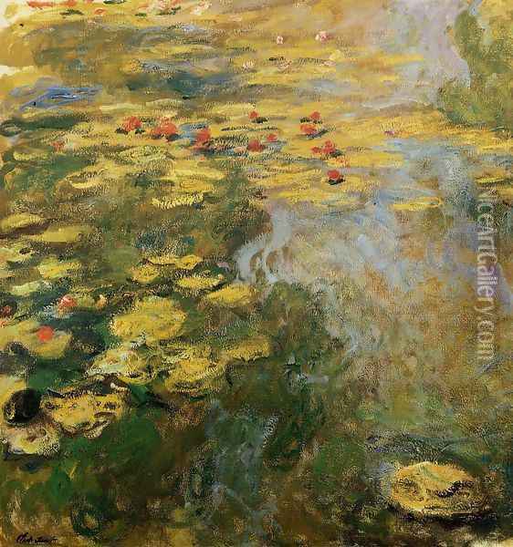 The Water-Lily Pond (left side) Oil Painting - Claude Oscar Monet