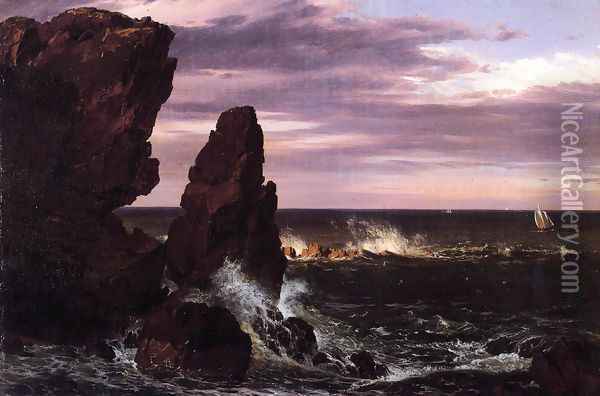 Coast Scene Oil Painting - Frederic Edwin Church