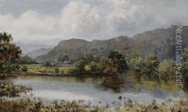 Church Pool At Betws-y-coed Oil Painting - William Henry Mander