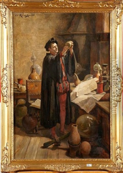 L'alchimiste Oil Painting - Joseph Leopold Ratinckx