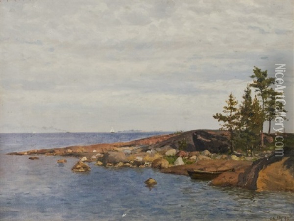 Islet Oil Painting - Oskar Conrad Kleineh