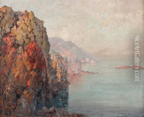 Cote Algeroise Oil Painting - Eugene F. A. Deshayes