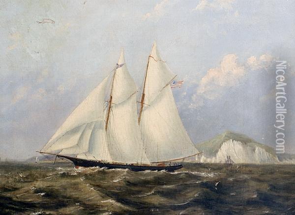 Shipping Off The Needles Oil Painting - Arthur Wellington Fowles