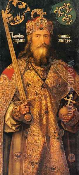 Emperor Charlemagne Oil Painting - Albrecht Durer