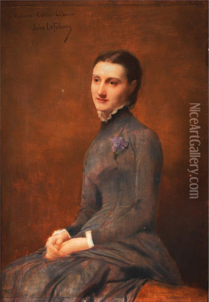 A Madame Colin-libour Oil Painting - Jules Joseph Lefebvre