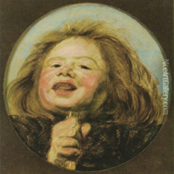 A Portrait Of A Boy With A Flute Oil Painting - Frans Hals