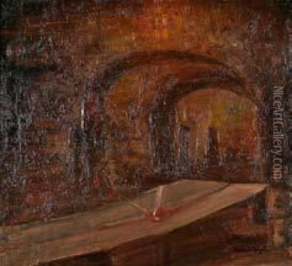 Interior. Oil Painting - Ricardo Urgell Carreras