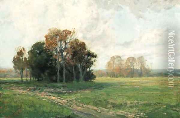 Ohio Landscape Oil Painting - Robert Bruce Crane