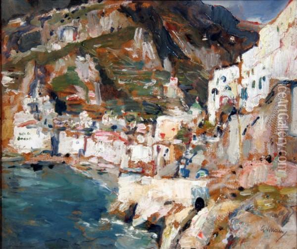 Amalfi Oil Painting - Gennaro Villani
