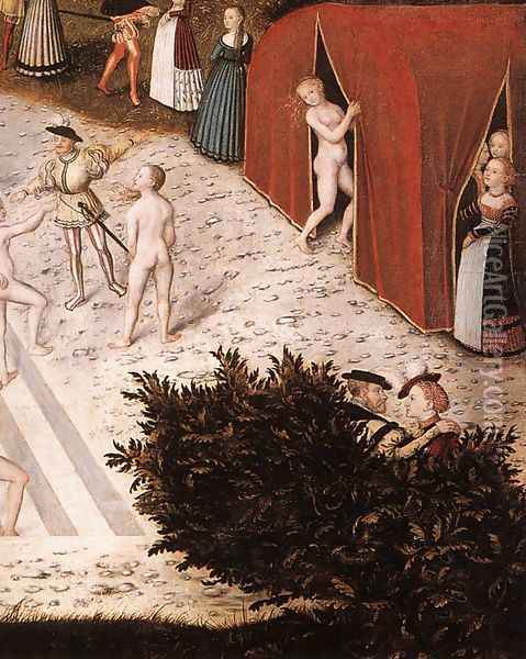 The Fountain of Youth (detail 3) 1546 Oil Painting - Lucas The Elder Cranach