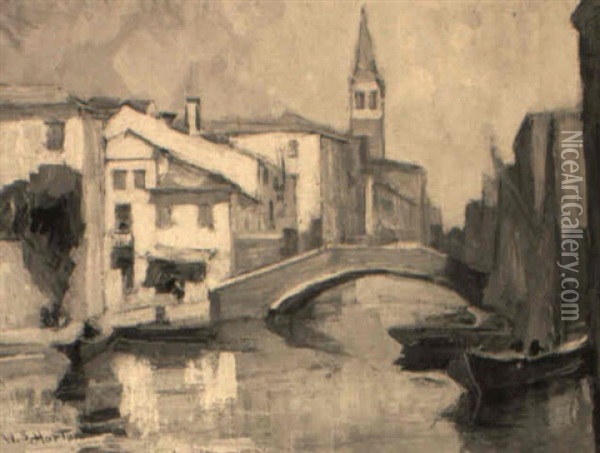 Venetian Canal Oil Painting - William Samuel Horton
