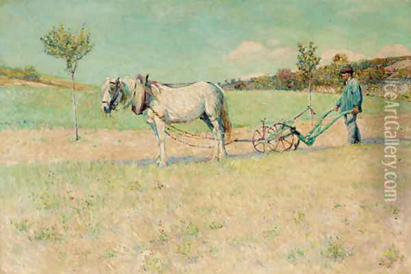 Ploughing Oil Painting - Dawson Dawson-Watson